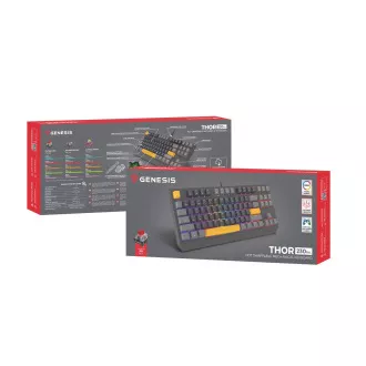 Genesis herní klávesnice THOR 230/TKL/RGB/Outemu Red/Drátová USB/US layout/Anchor Positive Šedá Genesis herní klávesnice THOR 230/TKL/RGB/Outemu Red/Drátová USB/US layout/Anchor Positive Šedá