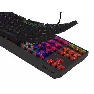 Genesis herní bezdrátová klávesnice THOR 230 Lite/Drátová USB/US layout/Černá Genesis herní bezdrátová klávesnice THOR 230 Lite/Drátová USB/US layout/Černá