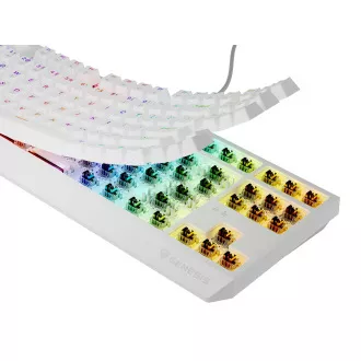 Genesis herní klávesnice THOR 230/TKL/RGB/Outemu Brown/Drátová USB/US layout/Bílá Genesis herní klávesnice THOR 230/TKL/RGB/Outemu Brown/Drátová USB/US layout/Bílá