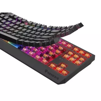 GENESIS herní klávesnice THOR 230/TKL/RGB/Outemu Panda/Bezdrátová USB + Bluetooth/US layout/Černá GENESIS herní klávesnice THOR 230/TKL/RGB/Outemu Panda/Bezdrátová USB + Bluetooth/US layout/Černá