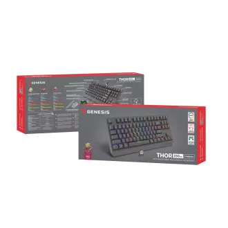 GENESIS herní klávesnice THOR 230/TKL/RGB/Outemu Panda/Bezdrátová USB + Bluetooth/US layout/Černá GENESIS herní klávesnice THOR 230/TKL/RGB/Outemu Panda/Bezdrátová USB + Bluetooth/US layout/Černá