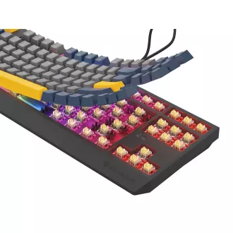 GENESIS herní klávesnice THOR 230/TKL/RGB/Outemu Panda/Drátová USB/US layout/Naval Blue Negative GENESIS herní klávesnice THOR 230/TKL/RGB/Outemu Panda/Drátová USB/US layout/Naval Blue Negative