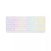 GENESIS herní klávesnice THOR 230/TKL/RGB/Outemu Red/Bezdrátová USB + Bluetooth/US layout/Bílá