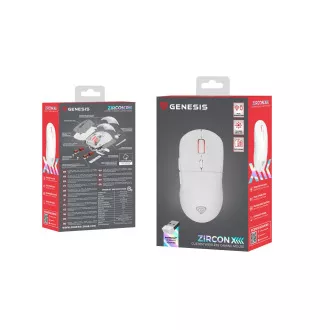 Genesis herní bezdrátová myš ZIRCON XIII/Herní/Optická/26 000 DPI/Bezdrátové USB/Bílá Genesis herní bezdrátová myš ZIRCON XIII/Herní/Optická/26 000 DPI/Bezdrátové USB/Bílá