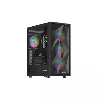 Počítačová skříň Genesis DIAXID 605 ARGB/Midi Tower/Transpar./Černá Počítačová skříň Genesis DIAXID 605 ARGB/Midi Tower/Transpar./Černá
