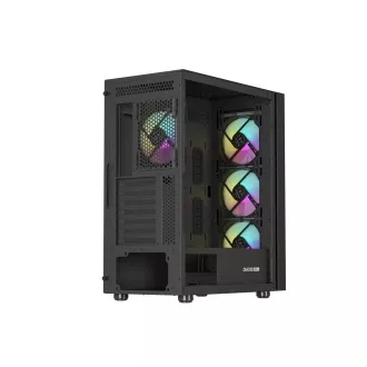 Počítačová skříň Genesis DIAXID 605 ARGB/Midi Tower/Transpar./Černá Počítačová skříň Genesis DIAXID 605 ARGB/Midi Tower/Transpar./Černá