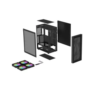 Počítačová skříň Genesis DIAXID 605 ARGB/Midi Tower/Transpar./Černá Počítačová skříň Genesis DIAXID 605 ARGB/Midi Tower/Transpar./Černá