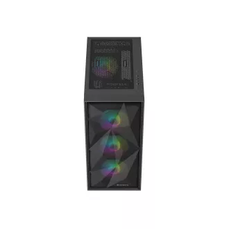 Počítačová skříň Genesis DIAXID 605 ARGB/Midi Tower/Transpar./Černá Počítačová skříň Genesis DIAXID 605 ARGB/Midi Tower/Transpar./Černá
