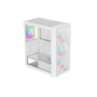 Počítačová skříň Genesis DIAXID 605 ARGB/Midi Tower/Transpar./Bílá