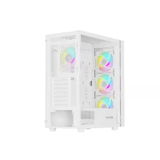 Počítačová skříň Genesis DIAXID 605 ARGB/Midi Tower/Transpar./Bílá