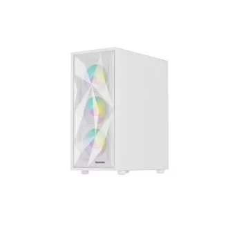 Počítačová skříň Genesis DIAXID 605 ARGB/Midi Tower/Transpar./Bílá