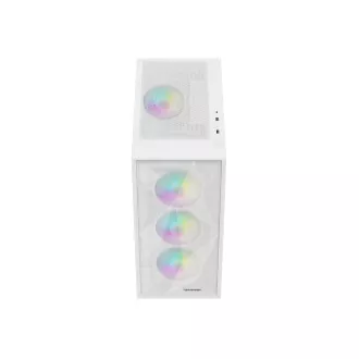 Počítačová skříň Genesis DIAXID 605 ARGB/Midi Tower/Transpar./Bílá