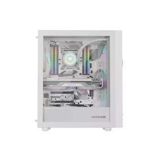 Počítačová skříň Genesis DIAXID 605 ARGB/Midi Tower/Transpar./Bílá