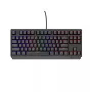Herní klávesnice Genesis THOR 230/TKL/RGB/Outemu Red/Drátové USB-A/CZ-SK layout/Černá