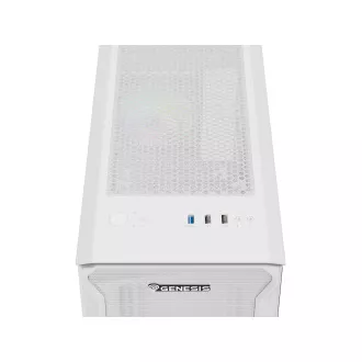 Počítačová skříň Genesis IRID 503 ARGB LITE/Mini Tower/Transpar./Bílá