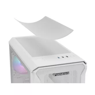 Počítačová skříň Genesis IRID 503 ARGB LITE/Mini Tower/Transpar./Bílá