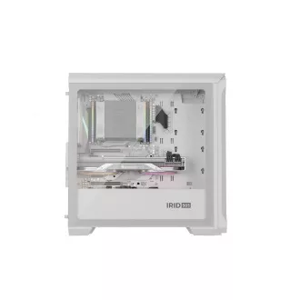 Počítačová skříň Genesis IRID 503 ARGB LITE/Mini Tower/Transpar./Bílá
