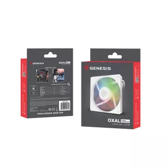 Ventilátor Genesis OXAL 120 ARGB, Bílý Ventilátor Genesis OXAL 120 ARGB, Bílý