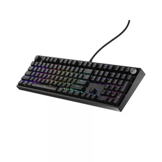 Herní mechanická klávesnice Genesis THOR 404/RGB/Gateron Yellow Pro/Drátové USB-A/US layout/Černá