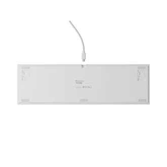 Herní mechanická klávesnice Genesis THOR 404/RGB/Gateron Yellow Pro/Drátové USB-A/US layout/Bílá
