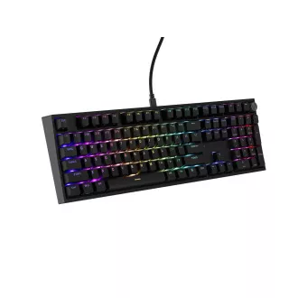 Herní mechanická klávesnice Genesis THOR 404/RGB/Outemu Peach Silent/Drátové USB-A/US layout/Černá Herní mechanická klávesnice Genesis THOR 404/RGB/Outemu Peach Silent/Drátové USB-A/US layout/Černá