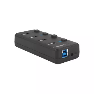 Natec Mantis 2 aktivní rozbočovač s funkcí nabíjení 4x USB 3.0 HUB, vypínač, napájecí adaptér Natec Mantis 2 aktivní rozbočovač s funkcí nabíjení 4x USB 3.0 HUB, vypínač, napájecí adaptér
