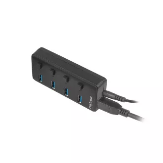 Natec Mantis 2 aktivní rozbočovač s funkcí nabíjení 4x USB 3.0 HUB, vypínač, napájecí adaptér Natec Mantis 2 aktivní rozbočovač s funkcí nabíjení 4x USB 3.0 HUB, vypínač, napájecí adaptér