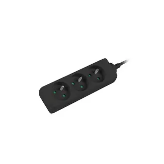 Prodlužovací kabel Lanberg PS0, 3 zásuvky, 3m, černá Prodlužovací kabel Lanberg PS0, 3 zásuvky, 3m, černá