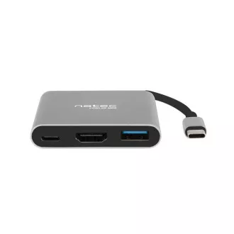 Natec multiport adaptér Fowler MINI USB-C PD, USB 3.0, HDMI 4K Natec multiport adaptér Fowler MINI USB-C PD, USB 3.0, HDMI 4K