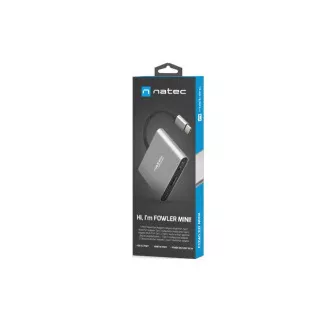 Natec multiport adaptér Fowler MINI USB-C PD, USB 3.0, HDMI 4K Natec multiport adaptér Fowler MINI USB-C PD, USB 3.0, HDMI 4K