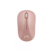 Natec optická myš TOUCAN/1600 DPI/Cestovní/Optická/1 600 DPI/Bezdrátová USB/Bílá-růžová