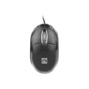 Natec optická myš VIREO 2/1000 DPI/Kancelářská/Optická/1 000 DPI/Drátová USB/Černá
