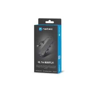 Rozbočovač Natec MAYFLY 4xUSB-A 3.0 HUB + USB-A adaptér Rozbočovač Natec MAYFLY 4xUSB-A 3.0 HUB + USB-A adaptér