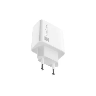 Universální nabíječka Natec RIBERA 20W 1X USB-A + 1X USB-C, bílá