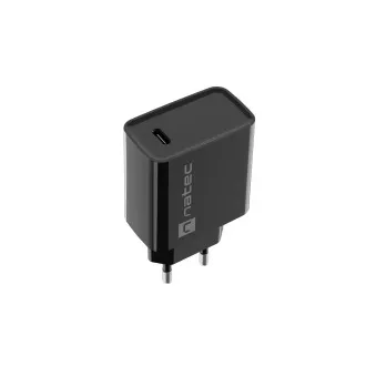 Universální nabíječka Natec RIBERA 20W 1X USB-C, černá