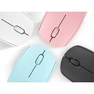 Myš Natec STORK/Kancelářská/Optická/1 600 DPI/Bezdrátová USB/Bílá