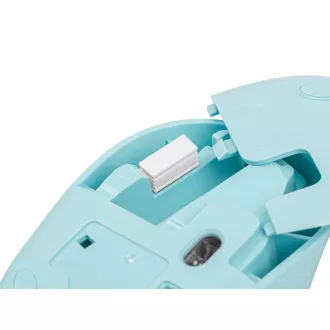 Myš Natec STORK/Kancelářská/Optická/1 600 DPI/Bezdrátová USB/Modrá