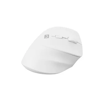 Bezdrátová myš Natec CRAKE 2/Kancelářská/Optická/2 400 DPI/USB+BT/Bílá/Vertikální/Optická/Pro pravák