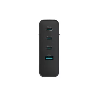 Univerzální USB nabíječka Natec GaN 100W, 3X USB-C, 1X USB-A, Černá