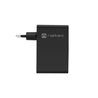 Univerzální USB nabíječka Natec GaN 100W, 3X USB-C, 1X USB-A, Černá