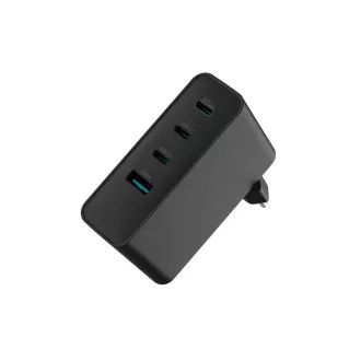 Univerzální USB nabíječka Natec GaN 100W, 3X USB-C, 1X USB-A, Černá