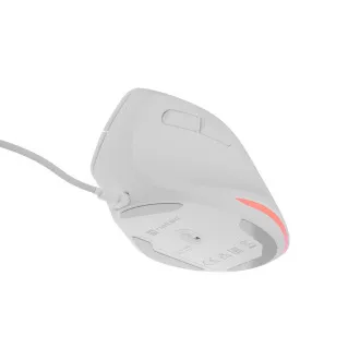 Vertikální myš Natec CRAKE 2 PRO/Vertikální/Optická/Pro praváky/12 400 DPI/Drátové USB-A/Bílá Vertikální myš Natec CRAKE 2 PRO/Vertikální/Optická/Pro praváky/12 400 DPI/Drátové USB-A/Bílá