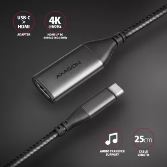 AXAGON RVC-HI2M, USB-C -> HDMI 2.0a redukce / adaptér, 4K/60Hz HDR10 AXAGON RVC-HI2M, USB-C -> HDMI 2.0a redukce / adaptér, 4K/60Hz HDR10