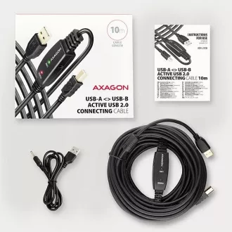 AXAGON ADR-210B, USB 2.0 A-M -> B-M aktivní propojovací / repeater kabel, 10m AXAGON ADR-210B, USB 2.0 A-M -> B-M aktivní propojovací / repeater kabel, 10m