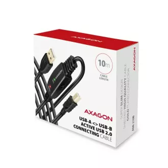 AXAGON ADR-210B, USB 2.0 A-M -> B-M aktivní propojovací / repeater kabel, 10m AXAGON ADR-210B, USB 2.0 A-M -> B-M aktivní propojovací / repeater kabel, 10m