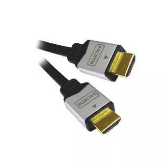 PremiumCord kabel HDMI M/M, zlac.a kovové HQ, 3m