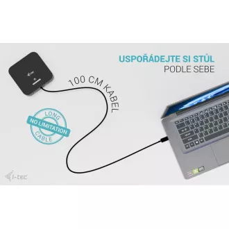 i-tec USB-C Dual HDMI Docking Station with Power Delivery 100W + i-tec Universal Charger 100W