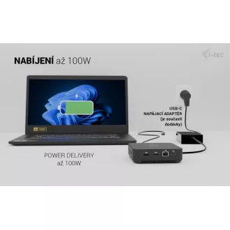 i-tec USB-C DP Dual HDMI Docking Station, Power Delivery 100W + i-tec Universal Charger 100W i-tec USB-C DP Dual HDMI Docking Station, Power Delivery 100W + i-tec Universal Charger 100W