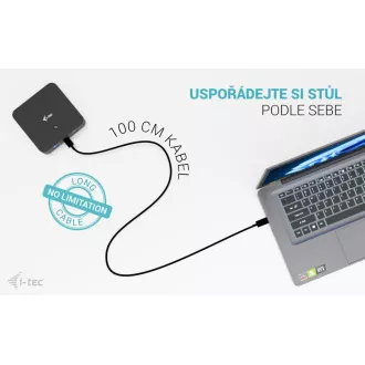 i-tec USB-C DP Dual HDMI Docking Station, Power Delivery 100W + i-tec Universal Charger 100W i-tec USB-C DP Dual HDMI Docking Station, Power Delivery 100W + i-tec Universal Charger 100W