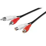 PremiumCord Kabel 2x Cinch-2x Cinch, M/F 15m